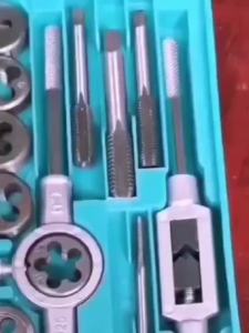 Metric Tap And Die Set 6/7/8/9/12/20/40Pcs Tap Wrench Threading Tools Hand Tapping Tools For Metalworking Screw Thread
