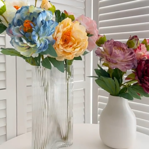 พร้อมส่ง! ดอกโบตั๋นปลอม ยาว 48 ซม. ดอกไม้ประดิษฐ์เกรดพรีเมี่ยม ✨ สำหรับแต่งงาน แจกัน ผนัง คาเฟ่ - สีสวยทนนาน เก็บเงินปลายทาง