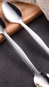 Marino Home ช้อนสแตนเลสสองหัว ช้อนขูดผลไม้ ช้อนขนม ช้อนสแตนเลสขูดผลไม้ No.Y1592