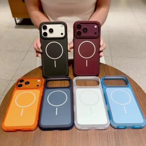 Ultra Thin Matte for Magsafe Bumper Case for iPhone 18 17 16 Pro Max 15 14 Pro 18ProMax 17 Magnetic Wireless Charge Cover Funda