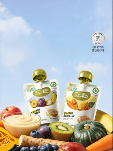 BUERBAOBAI | Natural Plum and Vegetable Puree for Babies 6+ Months