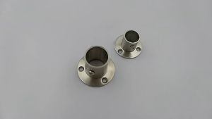304 Stainless Flange Round Flange Round Tube Closet Wardrobe Pipe Rail Rod End Pipe Support Bracket Curtain Ends