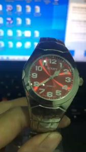 Đồng hồ nam JAXIS quartz size 39mm cả núm 42mm mặt xanh niềng răng có xoaymáy 1 lịchđáy xoáy chống nước 10BARdây thép không gỉ khóa búp dài 18cm