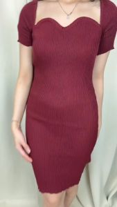 BestStore - Dress Alita Short Sleeve Midi / Dress Rajut Midi Lengan Pendek / Dress Rajut Import / Short Sleeve Dress