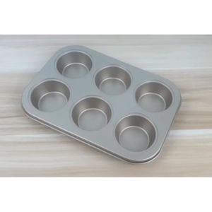 6 หลุม ถาดอบมัฟฟิน เคลือบเทฟล่อน ถาดหลุมอบคัพเค้ก ขนม แม่พิมพ์ขนม