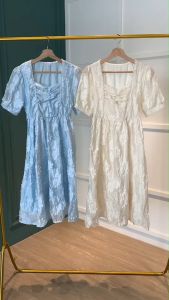 D11631 Pearly Flower Embro Midi Dress