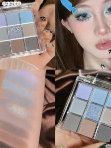 Macaron Dopaamine Portable Waterproof Eyeshadow Palette Multi-Color Blue Green Makeup Cosmetic Tool for All Skin Types