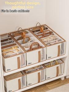 YA JIA LI JIA | Dust-Proof Space-Saving Bag Organizer Fabric Shelf