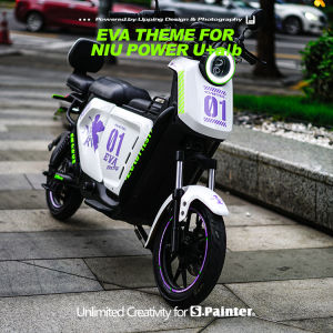 สติกเกอร์ s.p สติกเกอร์ธีม EVA แบบออริจินอลสติกเกอร์ติดรถลายลูกวัว uqi + สติกเกอร์สะท้อนแสงติดดุมล้อพระวรสารนัส