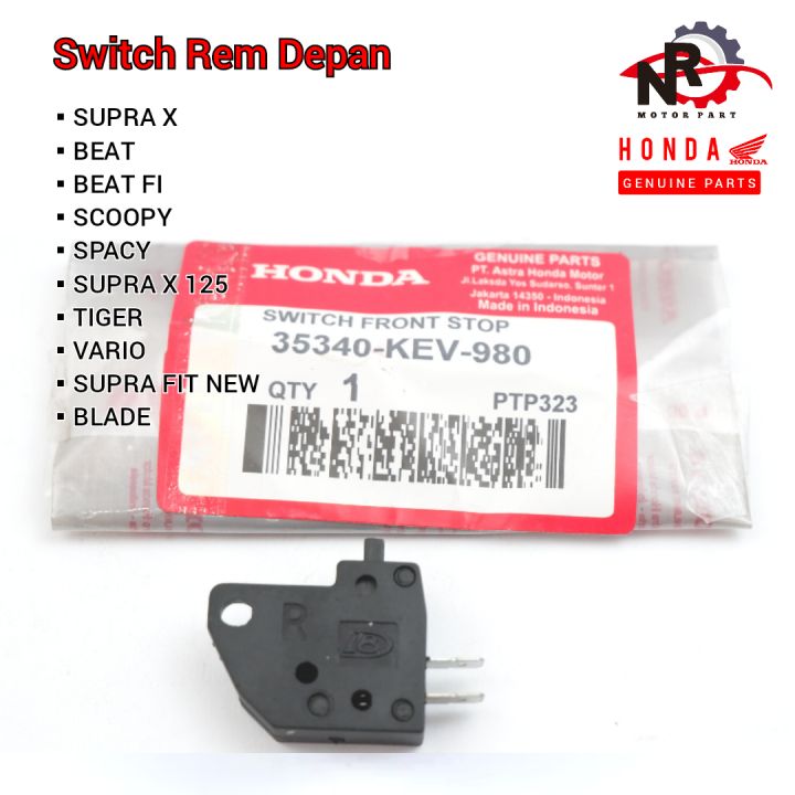 Switch Swit Rem Kanan Depan Kotak Honda Supra X Vario Beat FI Spacy Scoopy FI F1 Kode KEV 35340-KEV-980