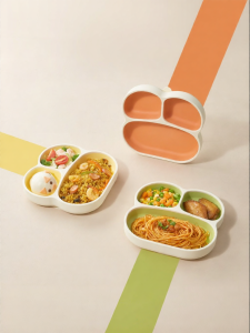 Beeshum | Suction Non-slip Divided Silicone Baby Feeding Plate