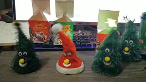 【Annjolie】หมวกคริสต์มาสไฟฟ้ามีเสียงดนตรี หมวกแกว่ง ร้องเพลงและเต้นรำ ของเล่นเด็กสำหรับตกแต่งคริสต์มาส