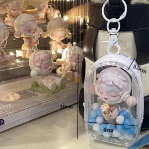 Pouch Wallet Anime Doll Display Keychain Box Clear Mini Bag Transparent Blind Box Pouch Key Data Cable Charger Earphone Storage Bag