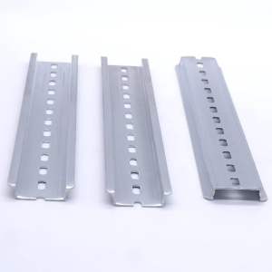 Thanh ray nhôm 1 mét cài aptomat-khởi động từ dùng cho tủ điện