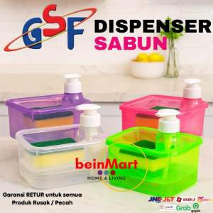 Dispenser Sabun Cuci Piring Spons Cuci Piring 3 in 1 Packing Kardus Bubble Wrap GSF 236