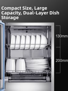 Demarsh Disinfection Cabinet Wall-Mounted Standalone Small Kitchen Dishwasher Bowl Machine Desktop Mini Bowl Chopsticks Tea Cup