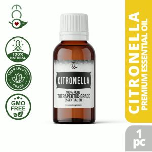 Eco Premium Citronella Essential Oil 100% Pure Therapeutic Grade Steam Distilled 100% Pure Vegan Aromatherapy for Skin and Hair Diffuser Ceramic Diffuser Pure Concentrated EO Aroma Diffuser with Free Dilution Guide Wowhappy EO