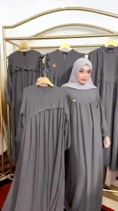 Almera Gamis Crincle Airflow Premium: Gamis Dewasa Terbaru Lebaran