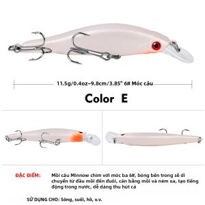 Mồi Câu Cá Proberos Sinking Minnow Chất Lượng Cao Mồi Cứng Mồi Rung Mồi Giật Dành Cho Cá Mú Biển Câu Cá Ở Biển Sông.