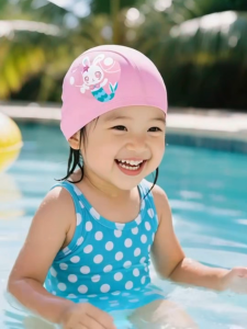 [Fast Shipping] Kids Swim Cap Cute Pattern Design Waterpoof Swim Cap for Kids 3-12 Yrs