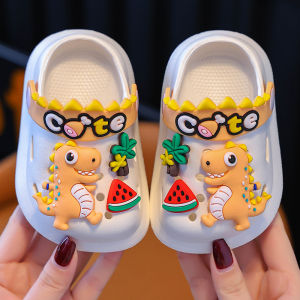 Giày Trẻ Em Dinosaur Clog Đế EVA Đế Phẳng Đế Trong Nhà Đế Ngoài Trời Đế Chống Trượt Giày Trẻ Em Mùa Hè Cho Bé Trai