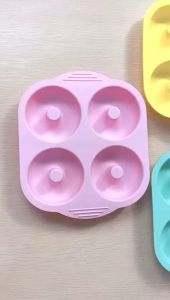 4 Loyang Cetakan Donat Silikon Donut Doughnut Mold Silicone