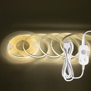 DC5V USB Motion Sensor 8mm COB LED Strip 3 Modes Dimmable Induction Night Light for Bedroom TV Backlight Kitchen Cupboard Decor
