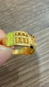 Poh Heng Jewellery 22K Abacus Ring in Yellow Gold[Price By Weight]