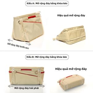 DIHUANTUO | Pure Color Composite Nylon Cosmetic Bag Inner Organizer