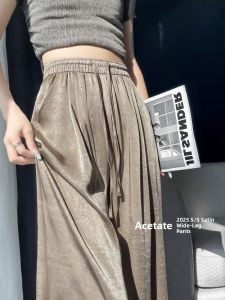 YAYANGREN | Womens Flowy Wide Leg Pants Light Summer Wear High-Quality Feel Traditional Chinese Style