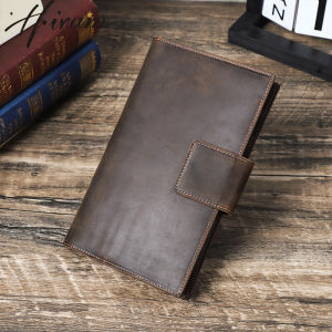 Hiram กระเป๋าใส่พาสปอร์ตหนังแท้สำหรับครอบครัวพร้อมซองใส่หนังสือเดินทางเคสป้องกันการสูญหายสำหรับที่ใส่ปากกาการ์ดกระเป๋ากระเป๋าคลัทช์เดินทางหนังสือเดินทาง