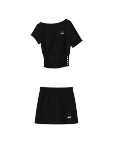 Womens Sportswear Set Summer Loose Slimming Korean Fashion Short Sleeve Long Pants Casual Two-Piece Set Running