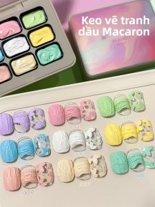 Bộ Sơn Móng Tay Dầu Macaron 9 Màu Độ Bão Hòa Cao Chất Bán Đặc Dạng Gel Đóng Hộp Dễ Tán Dễ Phai Màu