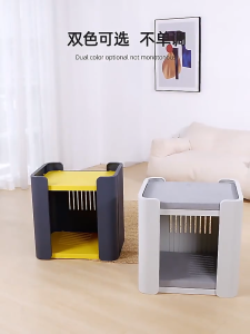DEARYOYO Pet Bed Double Layer Cat House Pet Outdoor Small and Medium Dog House Plastic Cat Bed