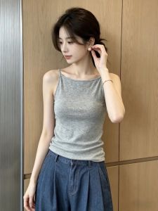 QIAOCHENXIAN | Cotton Summer Slimming Wide Strap Vest