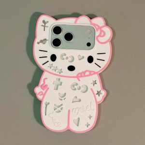 Sanrio | INS Hollow Out Hello Kitty Breathable Phone Case For iPhone 17 16 15 14 13 12 Pro Max 16 Plus 16 17Pro Soft Silicone Back Cover