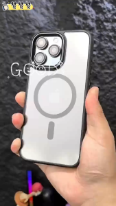 Acrylic Magnetic Wireless Plating Phone Case for Iphone 17 Air 16 15 Ultra 14 13 12 11 Pro Max 15 14 Plus X Xs Max XR 7 8 Plus