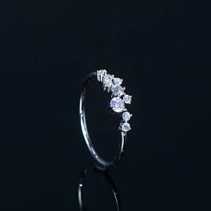TY 925 Sterling Silver Rings For Women Ladies Sparking Moissanite Diamond Ring With Certificate Fine Wedding Jewelry Gift