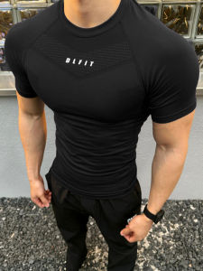 Seamless Anti-Wrinkle Compression T-Shirt High Elasticity Texture