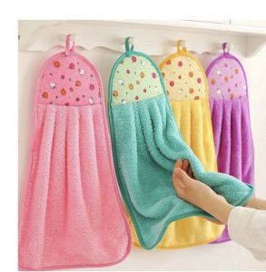 Khăn Lau Tay Lau Bát Nhà Bếp Siêu Thấm Nước Cotton - Loại Dày Làm Sạch - Màu Tím