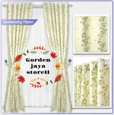 Gorden Satin Bridal Minimalis | Tirai Pintu & Jendela | 1 Lembar | Bonus Hook | Tinggi 150–300 cm