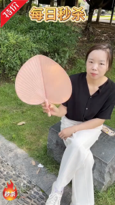 Large Plastic Palm Fan Thickened Anti Breakage For Summer Cooling Home Use