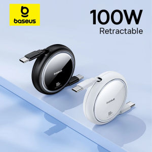 Baseus PD 100W USB ยืดหดได้ C สายสำหรับ iPhone 15ที่ชาร์จความเร็วสูงสายเคเบิลสำหรับ MacBook iPad Plus Type C สายข้อมูลสูงสุด