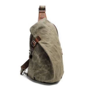 American Retro Oil Wax Waterproof Canvas Motorcycle Chest Bag Outdoor Casual Mens Crossbody Backpack Simple Fashion Trend