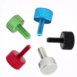 10pcs Aluminum Alloy Colorful Knurled Hand Screws M3 M4 M5 M6 Computer Cabinet Adjustment Screws Without Tools Thumb Screws