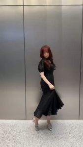 SV 6519 - Nivellina Dress | Silvervogue | Gaun Chiffon Midi Pakaian Kasual Wanita