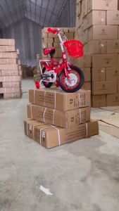 จักรยานเด็ก12นิ้ว (U5) เหล็ก ยางเติมลม มีตะกร้า เบาะซ้อนท้าย แถมกระดิ่ง เหมาะกับเด็ก1-4 ปี