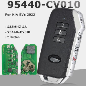 KEYECU 95440-CV010 7 Buttons Smart Remote Key Fob 4A Chip 433Mhz Proximity Control Keyless Go for KIA EV6 2022