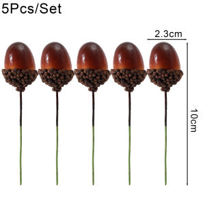 YESPERY 20Pcs Mini Artificial Acorns Foam Fake Nuts Pine Cones Berry Christmas Tree Decoration 