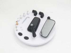 Blue Anti-Glare Motorcycle Rearview Mirror 360° Adjustable Alloy Mirror for Yamaha Mio Honda Click Cermin Belakang Cermi